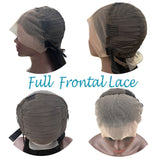 Straight Full Frontal 13*4 Transparent Lace Wig Naturlal Black